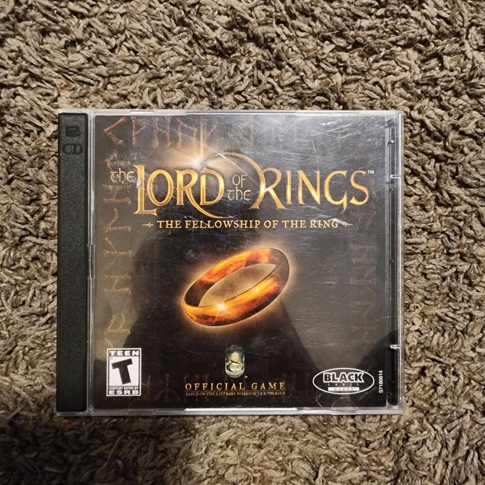 Lord Of The Rings Fellowship‎ of the Rings Official Game PC Black Label 2002 ⭐️